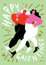 Arty Valentine's Day Card - Galentines - For Her created by Ickaprint