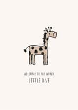 Cute new born baby for new parents - giraffe - little one - congrats-new arrival created by Cesca Hoyle