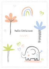 Cute baby card for new parents - new born - elephant - welcome baby - congrats created by Cesca Hoyle