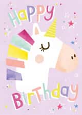 Pretty Birthday Card - Unicorn created by Cesca Hoyle