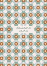 Pretty Floral New Home Card - Welcome Home Retro Card created by Lately Studio