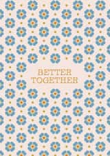 Better Together Pretty Anniversary Card - Retro Floral Greeting Card created by Lately Studio