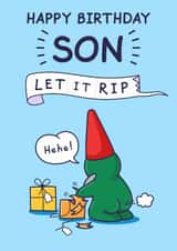 Funny Birthday Card For Son - Let It Rip, Cheeky Fart Joke created by Cheeky Legends
