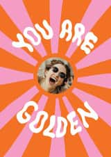 Personalised Thank You Photo Card created by Ickaprint - Fun Thank You/Congratulations Card - You Are Golden - Sunshine