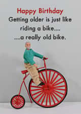 Funny Birthday Card - Really Old Bike created by Bold & Bright Cards