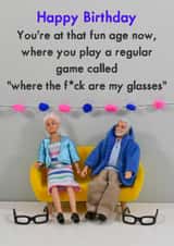 Funny Birthday Card - Where Are My Glasses created by Bold & Bright Cards