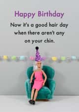 Funny Birthday Card - Good Hair Day created by Bold & Bright Cards