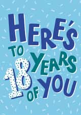 Classic Birthday Card - 18th - For Him created by Stuck Shop Gifts