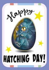 Happy Hatching Day Triceratops Birthday Card created by Tim Jenkins