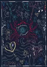 Birthday Card for Cancer Season, Star Sign Birthday Card, Magical Birthday Card created by pardon my prints