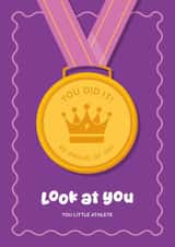 Classic Congratulations Card - Gold Medal - You Did It created by Jog On Studio