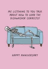 Funny Anniversary Card – Dishwasher Loading created by Sarah Harding