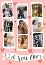 Personalised Mothers Day Photo Card created by Alice Griffiths Illustration - Classic Mother's Day Card - Love You Mum - Photo Booth