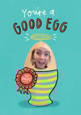 Personalised Thank You Photo Card created by Jess Moorhouse - Funny Thank You/Congratulations Card - Good Egg