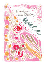 Traditional Birthday Card - For Niece - Painted Florals created by Rebecca Prinn