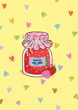 Cute Card for Significant Other - You're My Jam - Heart Print created by Penny and Me