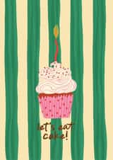 Fun Birthday Card with Cupcake - Let's Eat Cake! created by Penny and Me