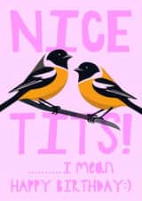 Cute, rude, cheeky, funny birthday card created by Mint Ink