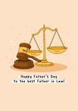 Cute Father’s Day Card - Father In Law - Law created by Rosalie Perl