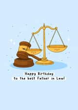 Cute Birthday Card - Father In Law - Lawyer created by Rosalie Perl