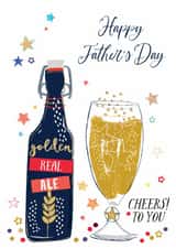 Traditional Father's Day Card - Cheers To You - Beer created by Katie Phythian Design
