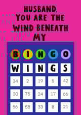Funny Bingo Birthday Card - For Husband - Bingo Wings created by Jimmy Doodle