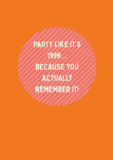 Funny birthday card for people born in the 1980s and 1990s created by Fox & Piglet