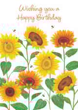 Pretty sunflowers birthday card for someone special created by Sofia Papa Designs