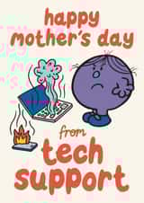 Cheeky Mother’s Day Card - Little Miss - From Tech Support created by Mr. Men
