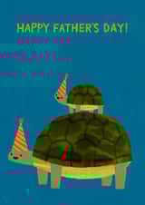 Cute Father's Day Card - Party Tortoises created by Catherine Pape