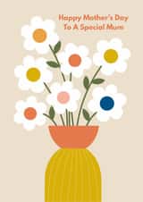 Arty Mother's Day Card - To A Special Mum - Flowers created by Happy Street