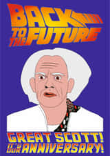 Pop culture anniversary card - Back to the Future created by Drapeau art et design
