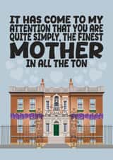 Classic Bridgerton Mother's day Birthday Card for Mum Mam Ma Step-mum created by The Happy Mind Co.