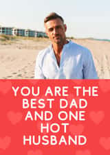 Personalised Father's Day Photo Card created by Sundiva Designs - Funny Father's Day Card - Best Dad - Hot Husband