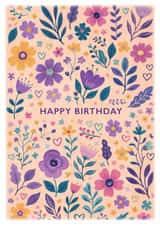 Bright Floral Happy Birthday Card created by Lauren Rachael