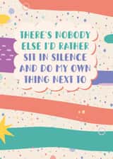 Classic Anniversary Card - Sit In Silence Together created by Sunshine Lane