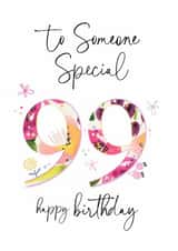 Traditional Birthday Card - 99th - Special Someone created by Katie Phythian Design