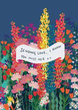 Classic Mother's Day/Love & Friendship Card - Sending Love, I Know You Miss Her - Bereavement created by martha and hepsie ltd