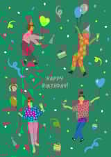 Fun joyful card to wish a friend a happy birthday - Girls party created by Zoe May Designs