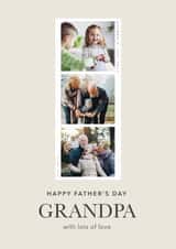 Personalised Father's Day Photo Card created by Choo Choo - Classic Father's Day Card - For Grandpa - Photo Strip