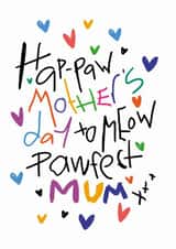 Mother's Day Card from Cat, Hap-paw Mothet's Day, Cat Pun,Card for Cat mums created by Studio Flafello LTD