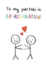 Cute Anniversary Card - Co-Regulation - Neurodivergent - Gay - LGBTQ created by Alice Mole Illustration