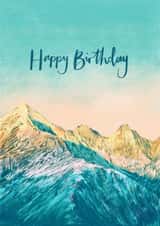 Mountain Themed Birthday Card For Outdoor Lovers created by Discover and Draw