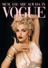 Fun Mother's Day Card - Vogue - Madonna created by Bonne Nouvelle