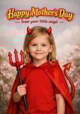 Funny Mother’s Day Card - From Daughter - Angel - Devil created by Pink Peach Cards