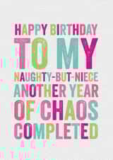 Funny Birthday Card - For Niece - Naughty But Niece created by Brainbox Candy