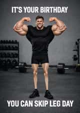 Funny Birthday Card - Leg Day created by AbiGoLucky
