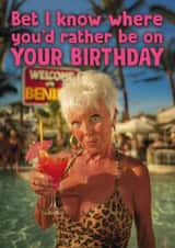 Funny Birthday Card - Benidorm - Tanning created by Bonne Nouvelle