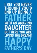 Funny Father’s Day Card — From Daughter – Living The Dream created by @Cupsie's Creations