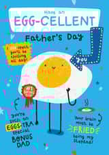 Cute Father’s Day Card - For Step Dad - Fried Egg created by Twisted Haggis